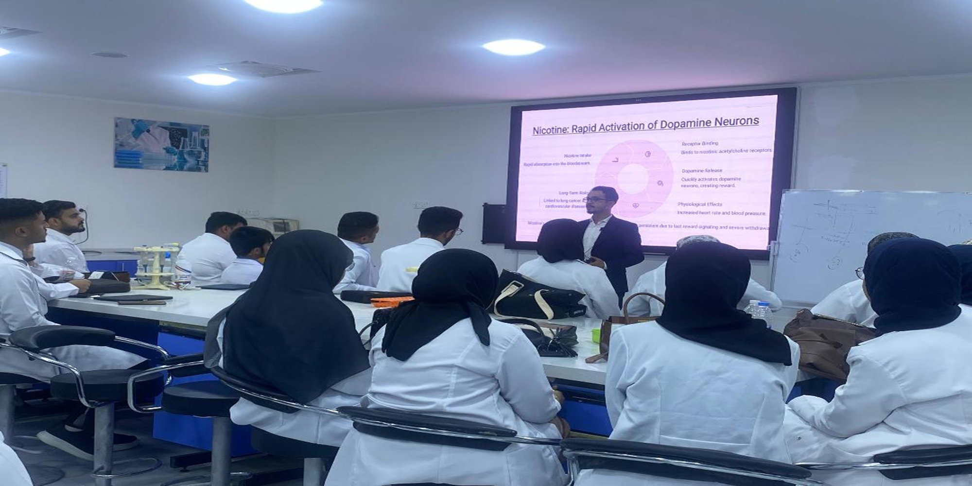 ورشة عمل بعنوان (تأثير المواد المخدرة جسدياً وعقلياً)